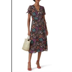 Yumi Kim Bella Dress XL Kingston Garden Floral Wrap Midi Maternity Friendly